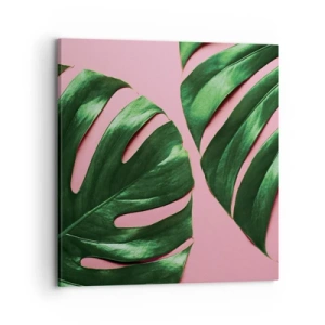 Cuadro sobre lienzo - Impresión de Imagen - Cita con el verde - 70x70 cm