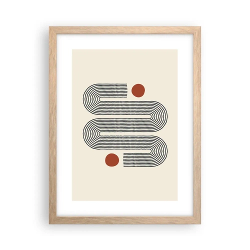 Póster en marco roble claro - De principio a fin - 30x40 cm
