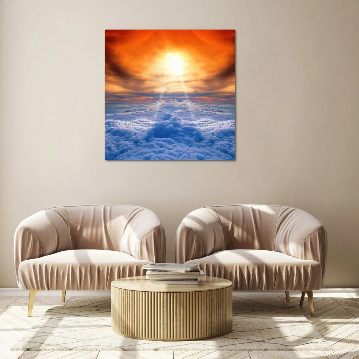 Cuadro sobre vidrio - Impresiones sobre Vidrio - Paisaje místico - 60x60 cm