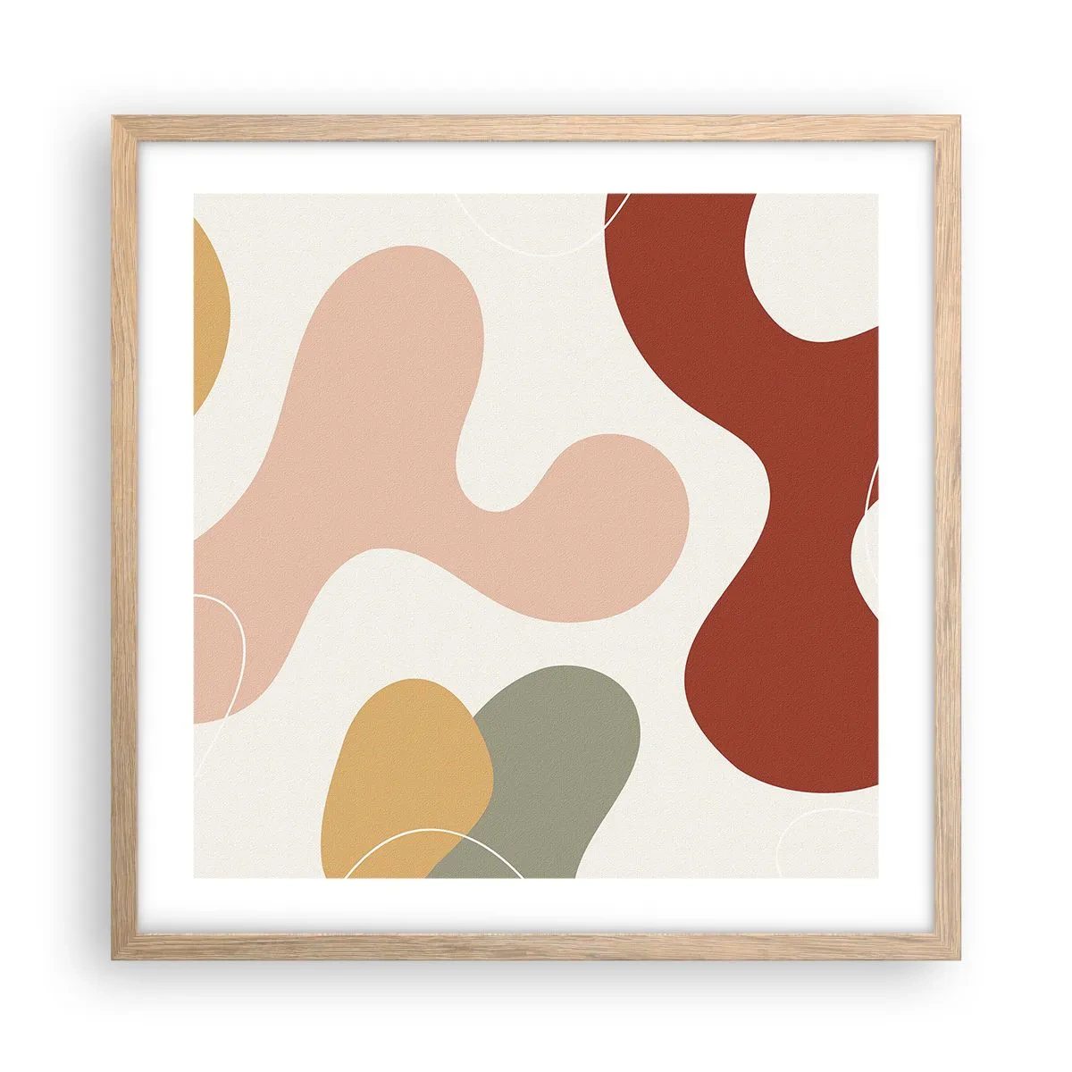 Póster en marco roble claro - La esencia de la pintura - 50x50 cm