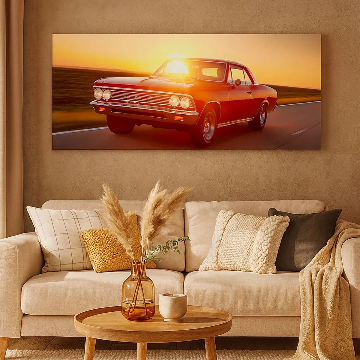 Cuadro sobre lienzo - Impresión de Imagen - El deseo es rojo - 100x40 cm