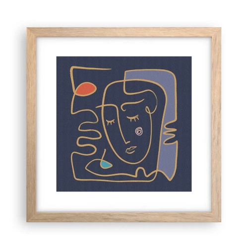 Póster en marco roble claro - En un maravilloso sueño - 30x30 cm