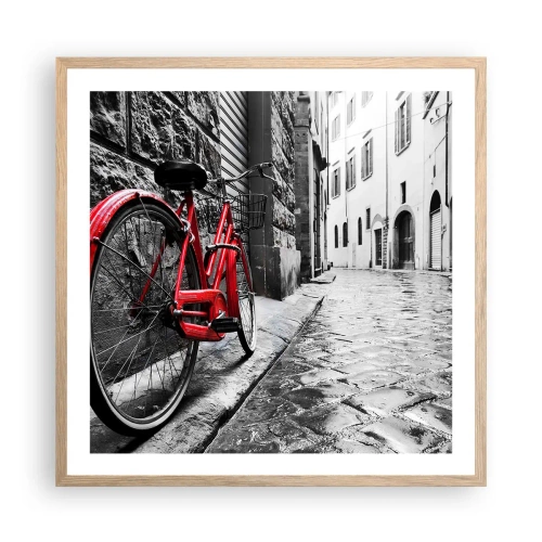 Póster en marco roble claro - La verdadera belleza no envejece - 60x60 cm