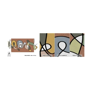 Muestra de fotomural Premium Sand - Una abstracción por la que vale la pena sonreír - Moderno, Abstracción, Pedazo - 100x30 cm