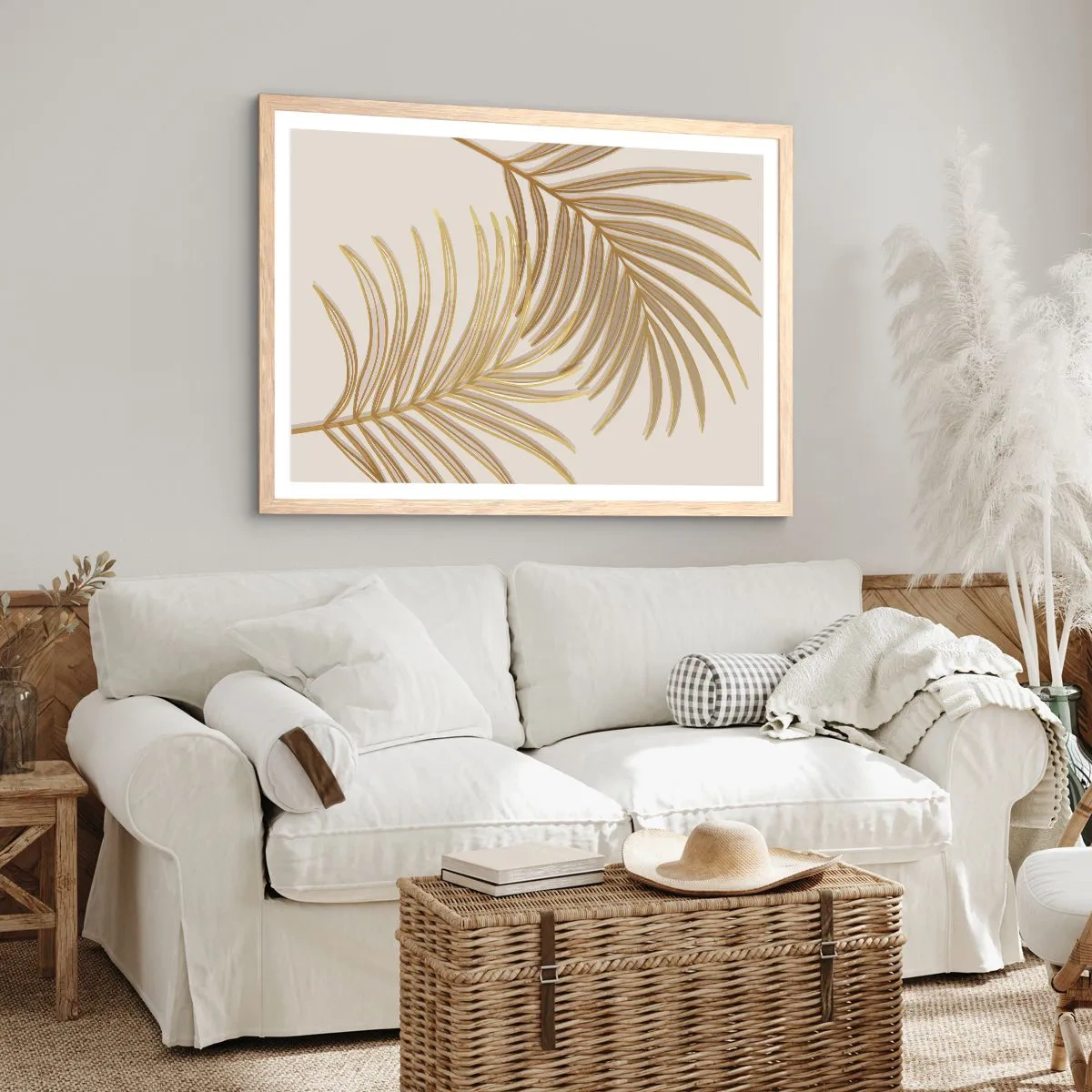 Póster en marco roble claro - Palma de Oro - 100x70 cm