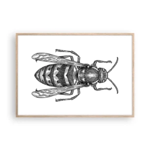 Póster en marco roble claro - Desde un planeta de insectos - 100x70 cm