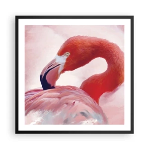 Póster en marco negro - La belleza de las aves - 60x60 cm