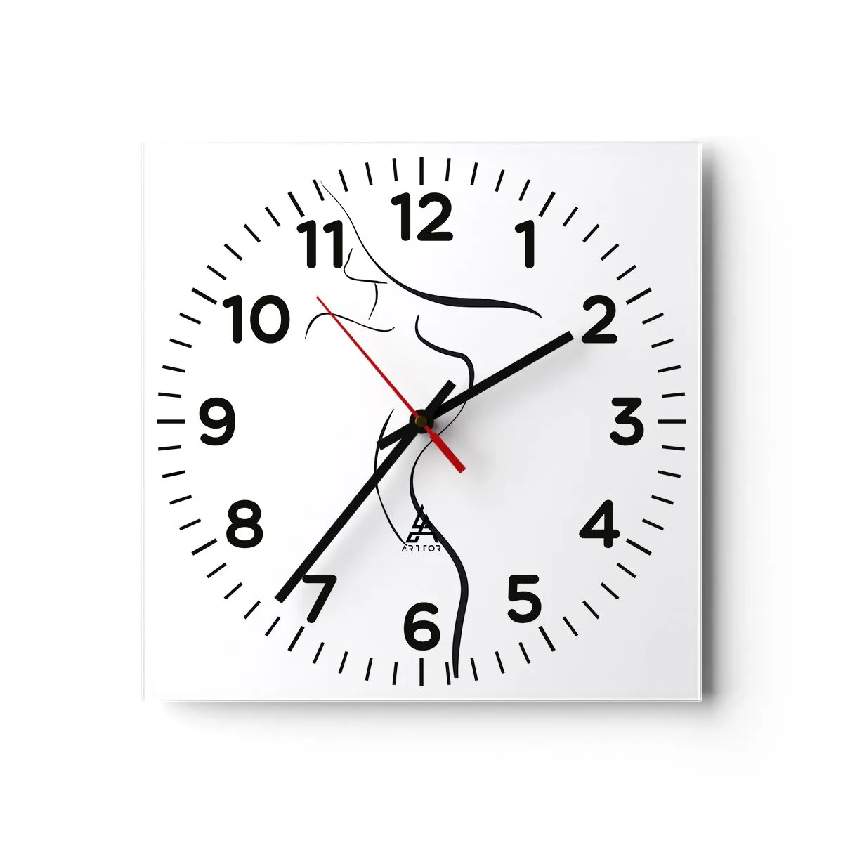Reloj de pared - Reloj de vidrio - Escurridiza como una ola - 30x30 cm