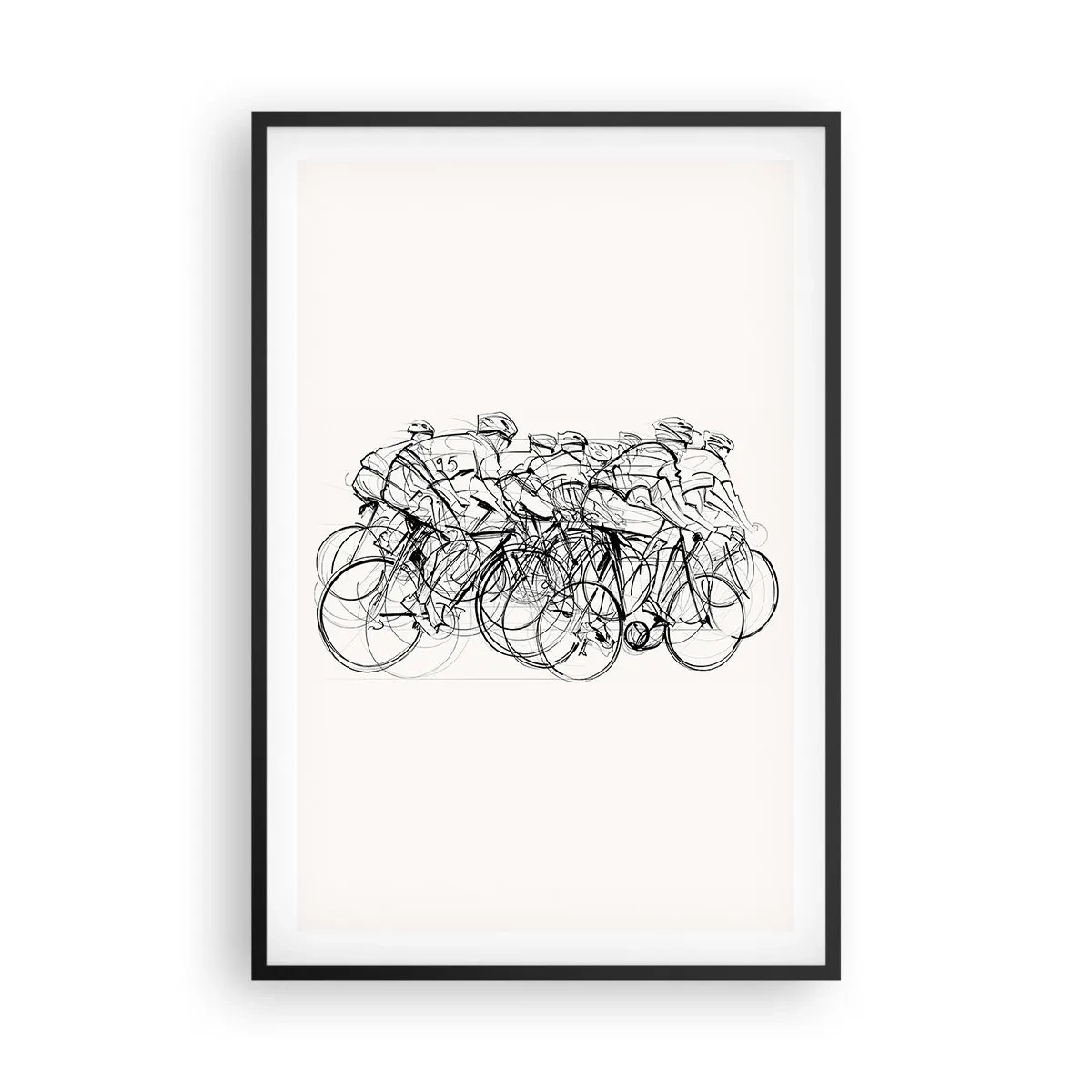 Póster en marco negro - Juntos como un equipo - 61x91 cm