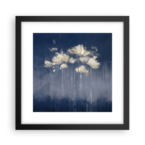 Póster en marco negro - Como pétalos al viento - 30x30 cm