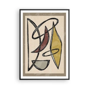 Póster en marco negro - Verticales y niveles - 70x100 cm