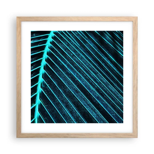 Póster en marco roble claro - La textura del verde - 40x40 cm