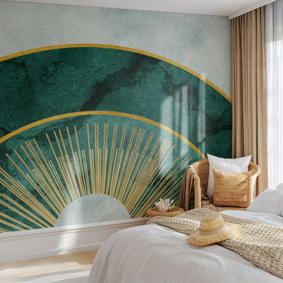 Fotomural Autadhesivo Deluxe Sticker - Un sistema solar diferente - Arte deco, Moderno, Abstracción - 500x350 cm