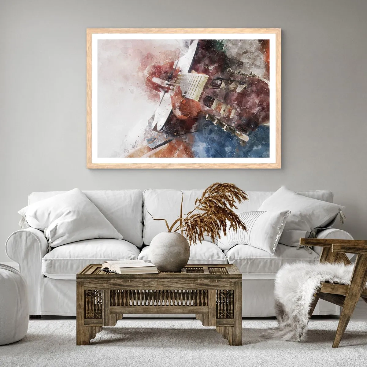 Póster en marco roble claro - ¿Y qué opinas? - 50x40 cm