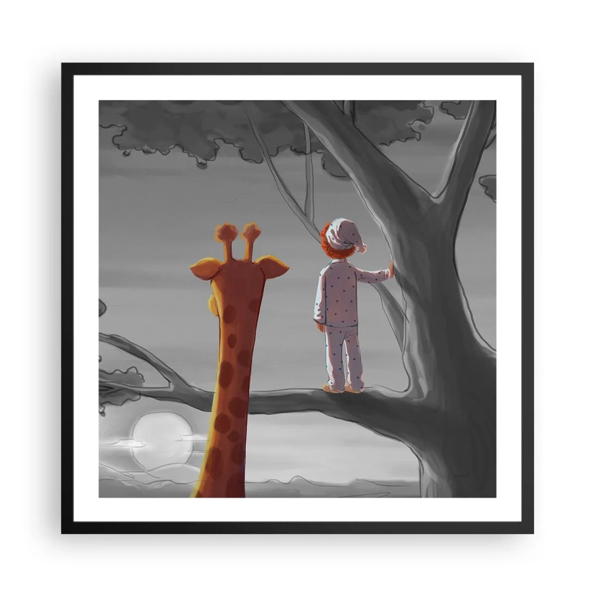 Póster en marco negro - ¿Está sucediendo de verdad? - 60x60 cm