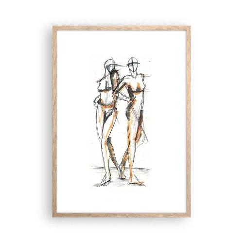 Póster en marco roble claro - Un estudio sobre el encanto - 50x70 cm