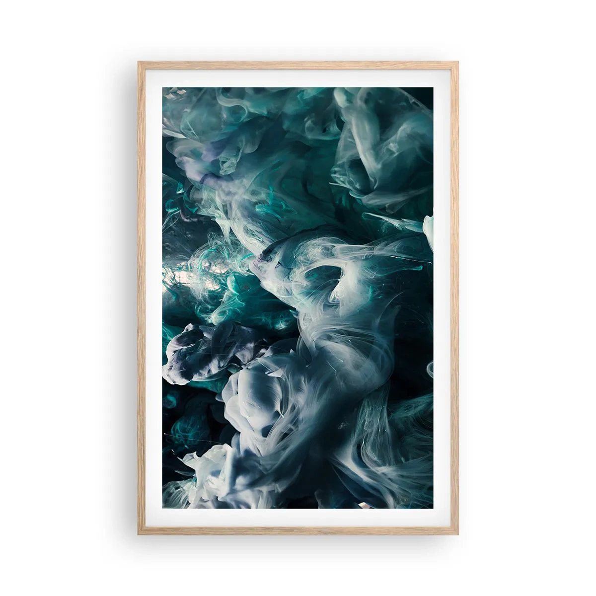 Póster en marco roble claro - Un movimiento de color - 61x91 cm