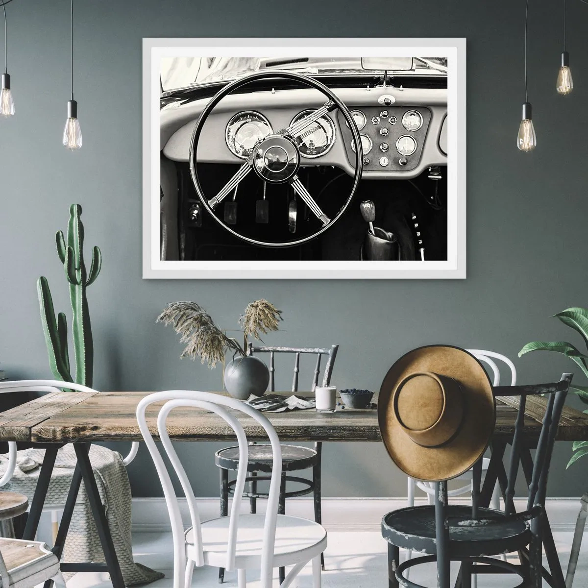 Póster en marco blanco - El sueño de un coleccionista - 91x61 cm