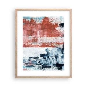 Póster en marco roble claro - Mitad abstracción, mitad abstracción - 40x50 cm