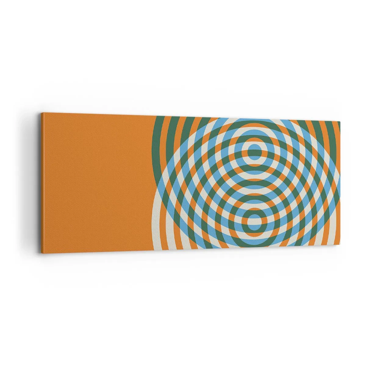 Cuadro sobre lienzo - Impresión de Imagen - Círculos y abstracción - 100x40 cm