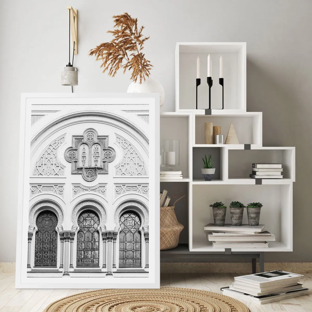 Póster en marco blanco - En la frontera de las culturas - 70x100 cm