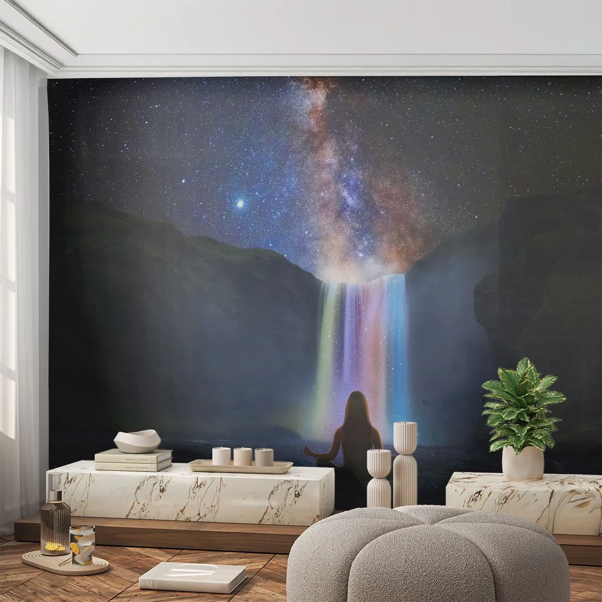 Fotomural Premium Canvas - Armonía absoluta - Abstracción, Cascada, Fantasía - 200x140 cm