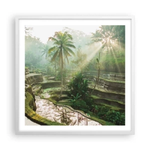 Póster en marco blanco - Crecer bajo el sol - 60x60 cm