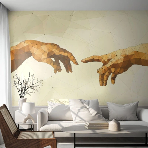 Fotomural Premium Sand - Geometría divina - Arte Moderno, Manos, Pedazo - 150x105 cm