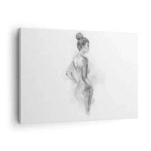 Cuadro sobre lienzo - Impresión de Imagen - Boceto en acuarela de una silueta femenina - 70x50cm - Tan hermosa como la pintura - Decoración de pared moderna para salón y dormitorio ARTTOR