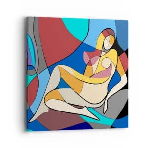 Cuadro sobre lienzo - Impresión de Imagen - Desnudo cubista - 40x40 cm