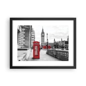Póster en marco negro - Sin duda, Londres - 40x30 cm