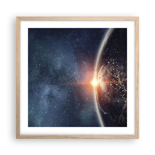 Póster en marco roble claro - En una nueva perspectiva - 50x50 cm