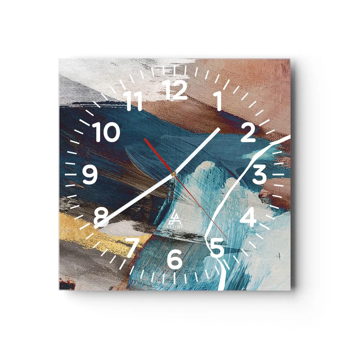 Reloj de pared - Reloj de vidrio - Con estilo y energía - 40x40 cm