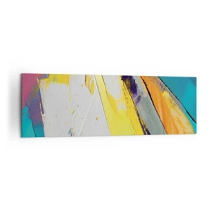 Cuadro sobre lienzo - Impresión de Imagen - Una composición abstracta en colores intensos. - 160x50cm - Anatomía de la luz - Decoración de pared moderna para salón y dormitorio ARTTOR