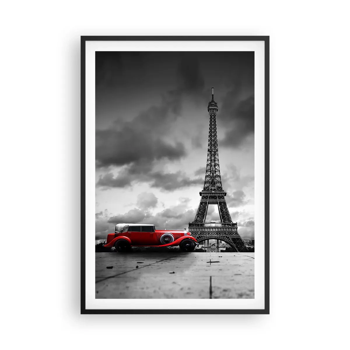 Póster en marco negro - No hace mucho tiempo, en París - 61x91 cm