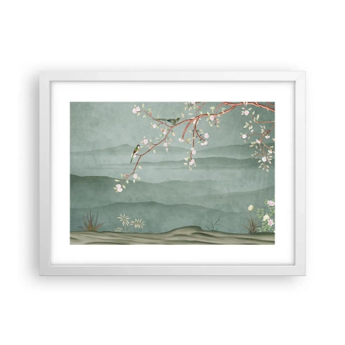 Póster en marco blanco - Primavera, ah, eres tú - 40x30 cm