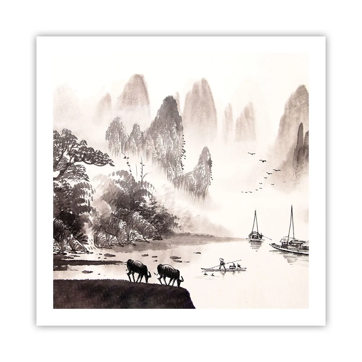 Póster - La exótica vida cotidiana de Oriente - 60x60 cm