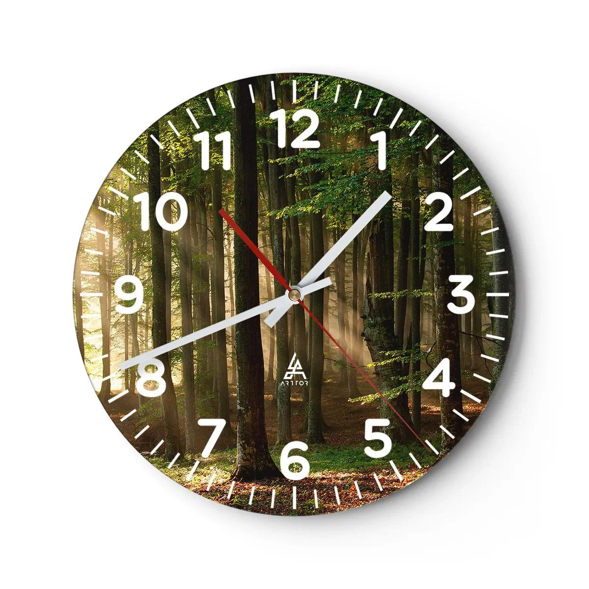 Reloj de pared - Reloj de vidrio - Radiante en una mañana de primavera - 30x30 cm