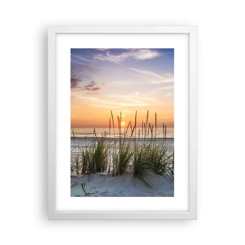 Póster en marco blanco - Mira, piensa, siente - 30x40 cm