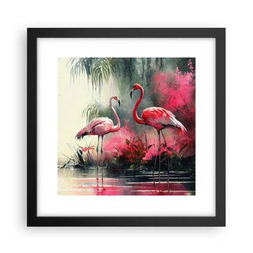 Póster en marco negro - Una lección de encanto natural - 30x30 cm