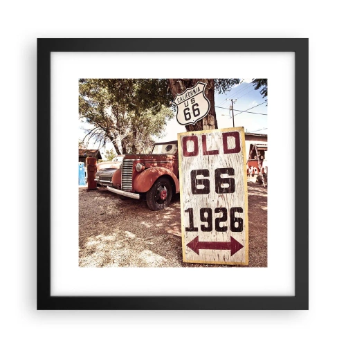 Póster en marco negro - Una leyenda de la América profunda - 30x30 cm