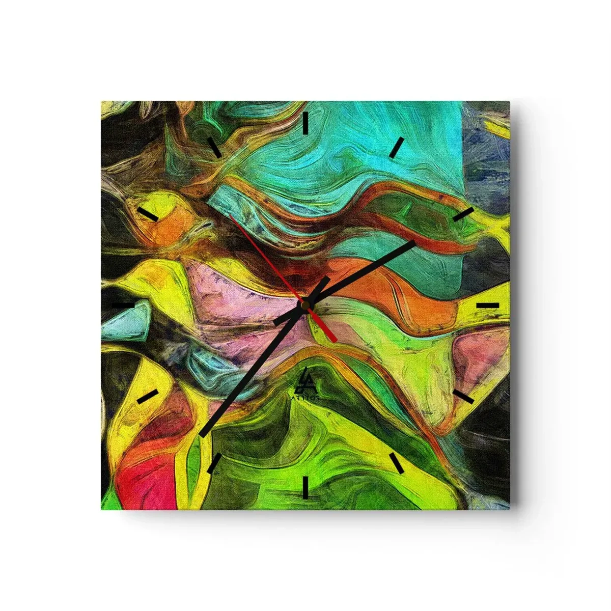 Reloj de pared - Reloj de vidrio - El movimiento es la vida - 40x40 cm