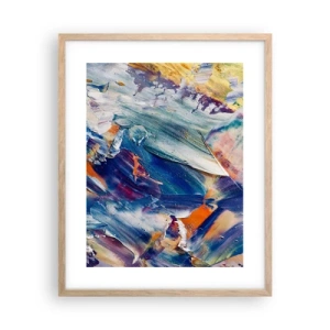 Póster en marco roble claro - Confusión de colores - 40x50 cm