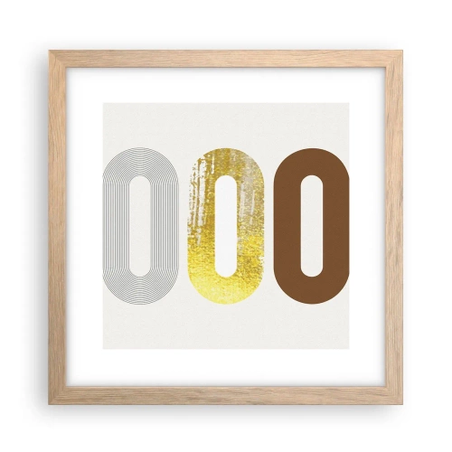 Póster en marco roble claro - ¡Ooo! - 30x30 cm