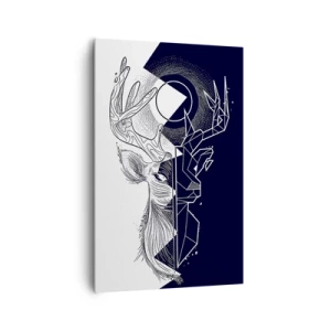 Cuadro sobre lienzo - Impresión de Imagen - Geometría y naturaleza en una composición simbólica - 80x120cm - Lucha y unidad de los opuestos - Decoración de pared moderna para salón y dormitorio ARTTOR