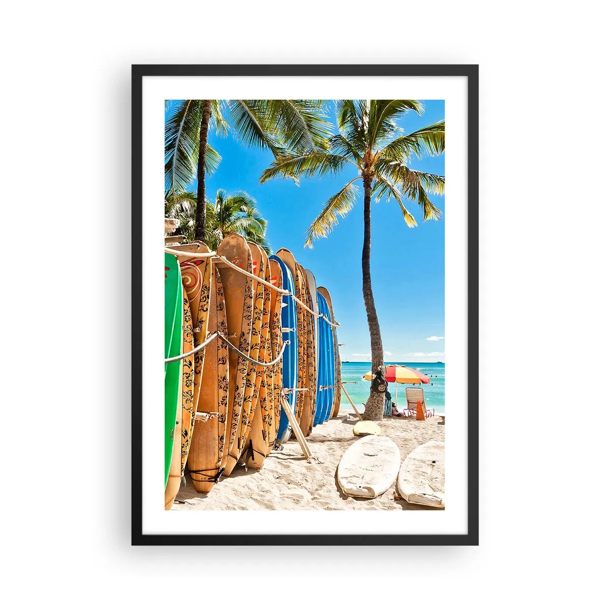 Póster en marco negro - Diversión soleada - 50x70 cm