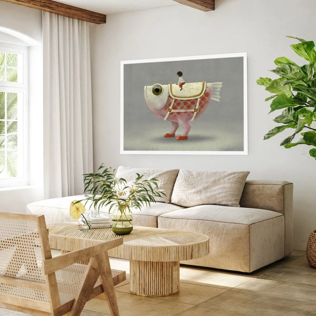 Póster - Jinete del pescado - 70x50 cm