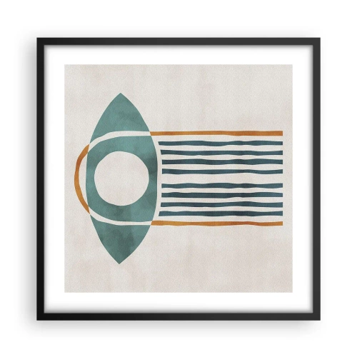 Póster en marco negro - Signos y rituales - 50x50 cm