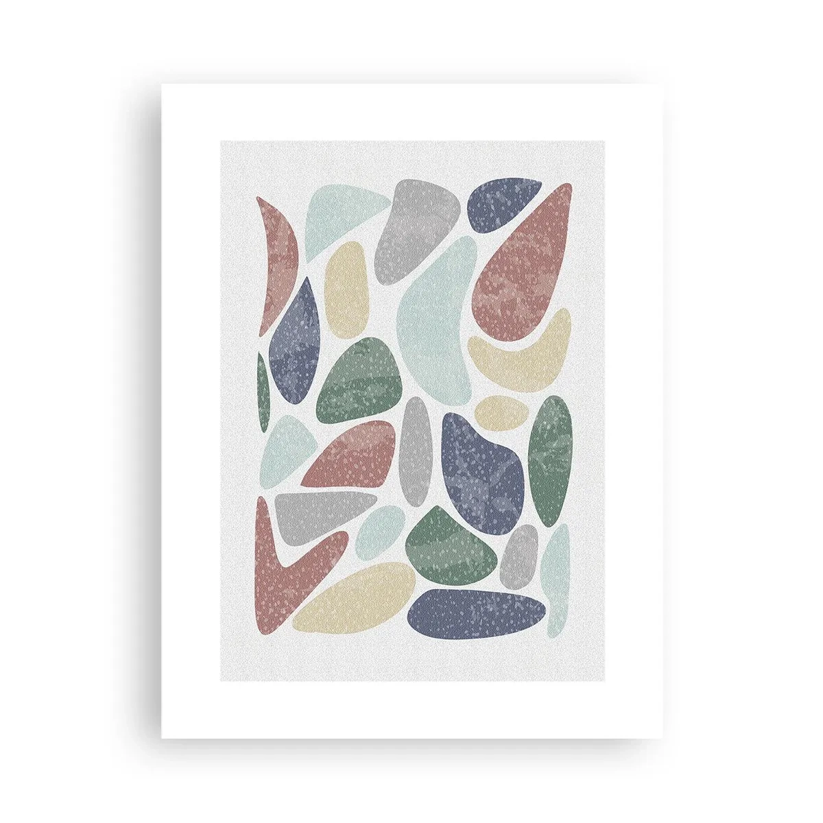 Póster - Mosaico de colores empolvados - 30x40 cm
