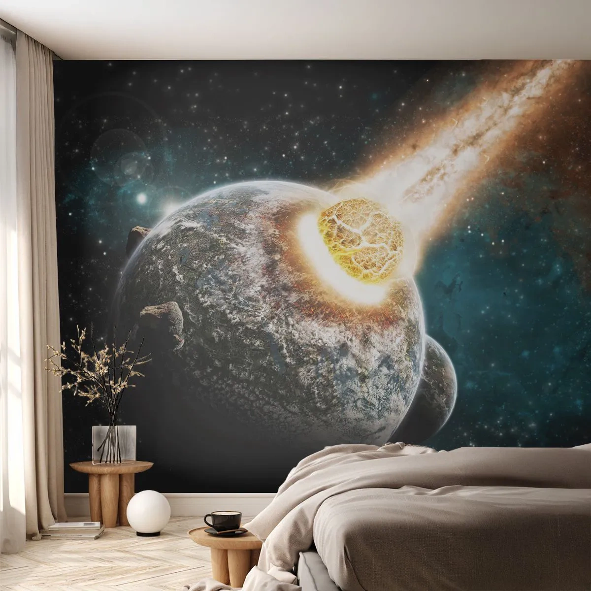 Fotomural Premium Canvas - ¿Condena o nacimiento? - Abstracción, Cosmos, Cometa - 200x140 cm